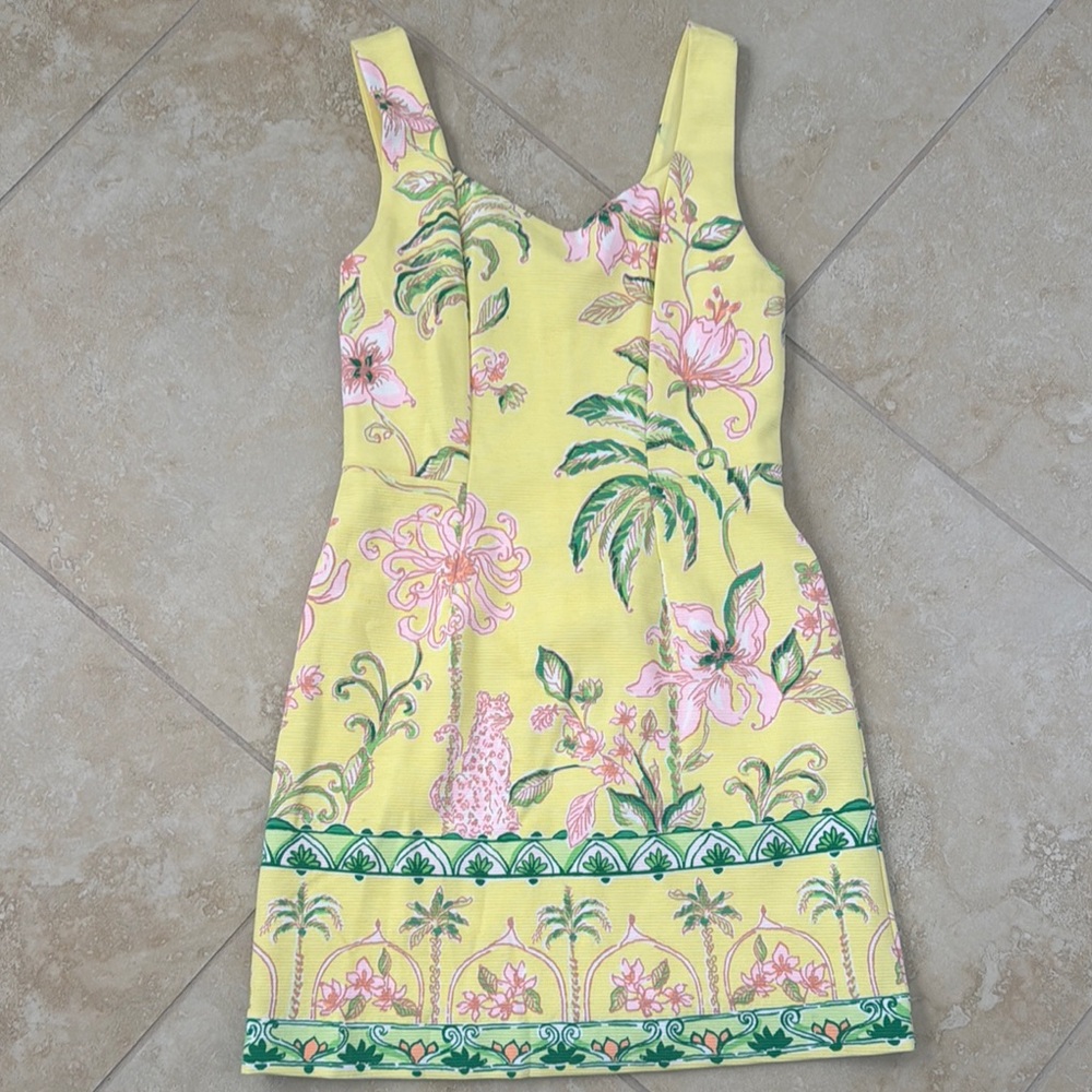 Lilly Pulitzer Yellow Floral Dress